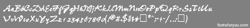 WheedlesskBold Font – White Fonts on Gray Background