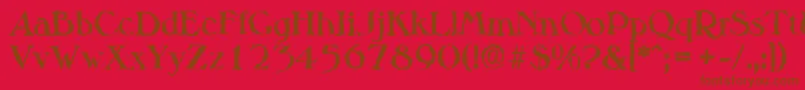 MelbournerandomBold Font – Brown Fonts on Red Background