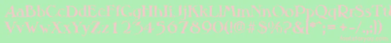 MelbournerandomBold Font – Pink Fonts on Green Background