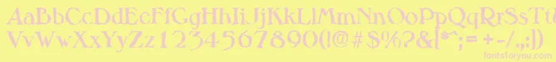 MelbournerandomBold Font – Pink Fonts on Yellow Background