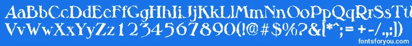 フォントMelbournerandomBold – 青い背景に白い文字