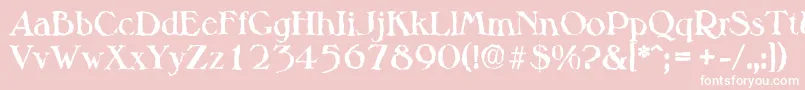 MelbournerandomBold Font – White Fonts on Pink Background