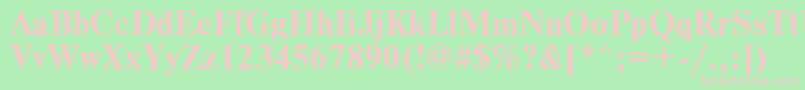 フォントTimesdlBold – 緑の背景にピンクのフォント