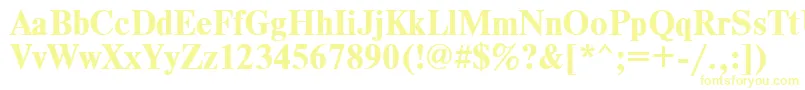 TimesdlBold-fontti – keltaiset fontit valkoisella taustalla