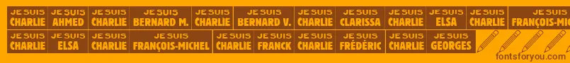 Jesuischarlie Font – Brown Fonts on Orange Background