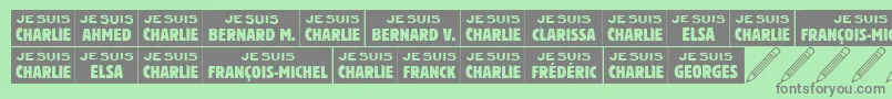 Jesuischarlie Font – Gray Fonts on Green Background