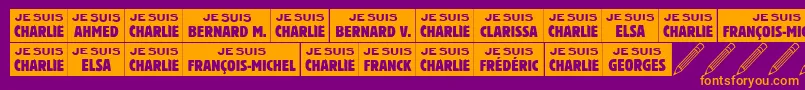 Jesuischarlie Font – Orange Fonts on Purple Background