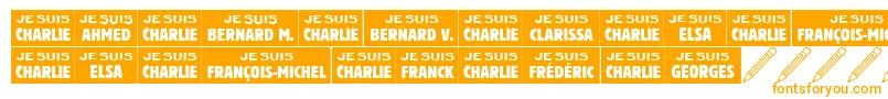 Jesuischarlie Font – Orange Fonts on White Background