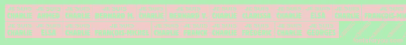 Jesuischarlie Font – Pink Fonts on Green Background