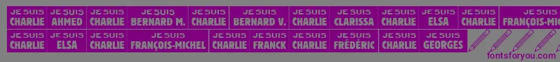 Jesuischarlie Font – Purple Fonts on Gray Background
