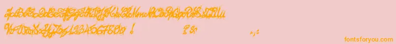 Шрифт El26fontBrush2129 – оранжевые шрифты на розовом фоне