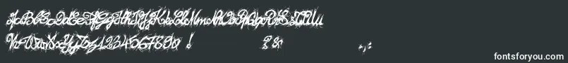 El26fontBrush2129 Font – White Fonts on Black Background
