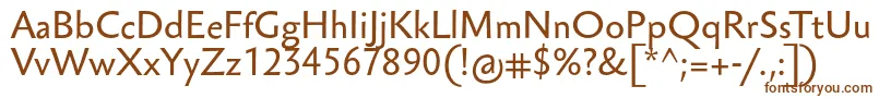 Шрифт Sebastiantextucf – коричневые шрифты на белом фоне