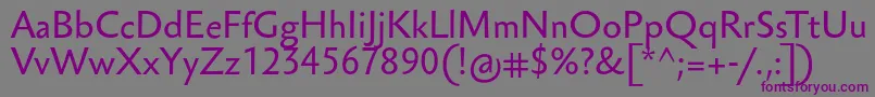 Sebastiantextucf Font – Purple Fonts on Gray Background