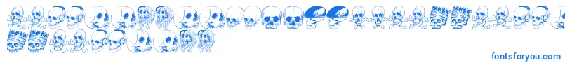 SkullFont-fontti – siniset fontit