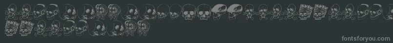 fuente SkullFont – Fuentes Grises Sobre Fondo Negro