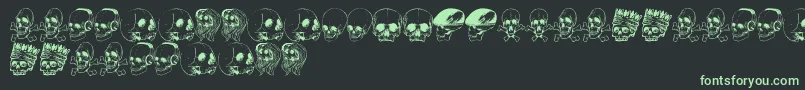 Fonte SkullFont – fontes verdes em um fundo preto