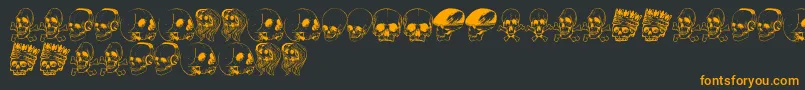 fuente SkullFont – Fuentes Naranjas Sobre Fondo Negro