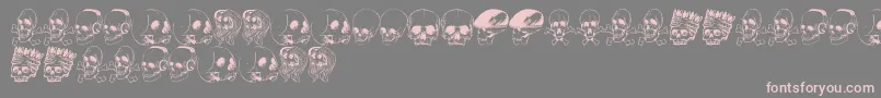 Police SkullFont – polices roses sur fond gris