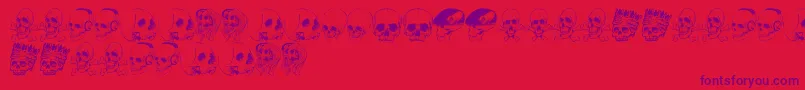 SkullFont Font – Purple Fonts on Red Background