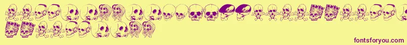 fuente SkullFont – Fuentes Moradas Sobre Fondo Amarillo