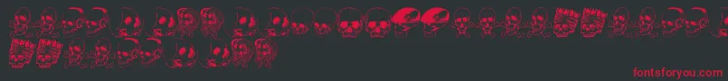 Police SkullFont – polices rouges sur fond noir