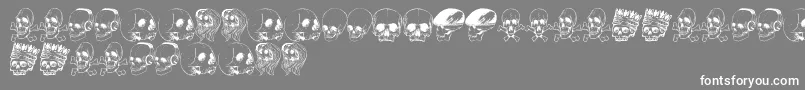 fuente SkullFont – Fuentes Blancas Sobre Fondo Gris