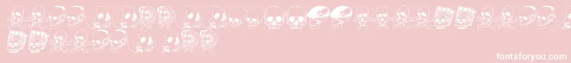 SkullFont Font – White Fonts on Pink Background