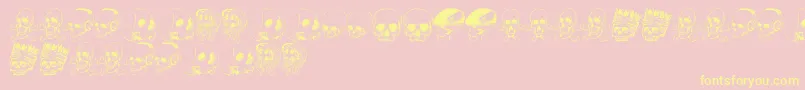 SkullFont Font – Yellow Fonts on Pink Background