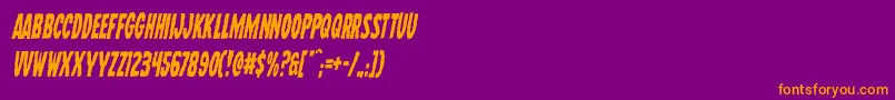 Wolfbrotherscondital Font – Orange Fonts on Purple Background