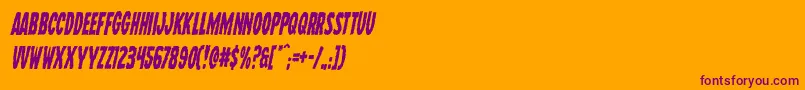 Wolfbrotherscondital Font – Purple Fonts on Orange Background
