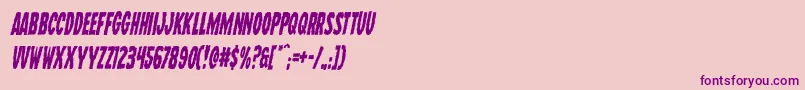 Wolfbrotherscondital Font – Purple Fonts on Pink Background