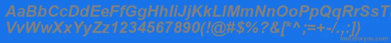 ArialKoi8BoldItalic Font – Gray Fonts on Blue Background