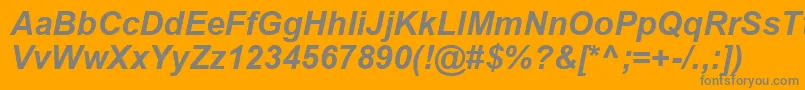 ArialKoi8BoldItalic Font – Gray Fonts on Orange Background