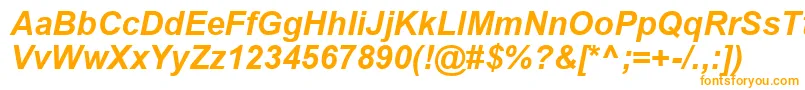 ArialKoi8BoldItalic Font – Orange Fonts on White Background