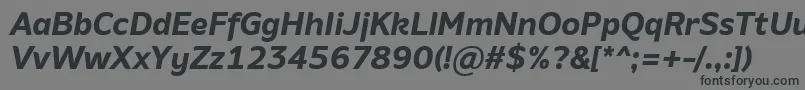 Fonte AminoBoldItalic – fontes pretas em um fundo cinza