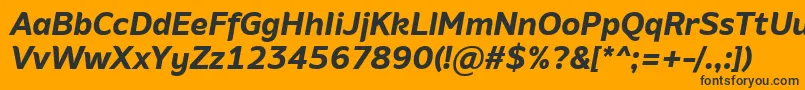 AminoBoldItalic Font – Black Fonts on Orange Background