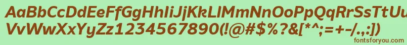 AminoBoldItalic Font – Brown Fonts on Green Background