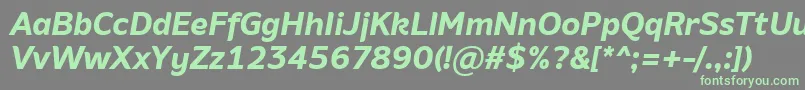 AminoBoldItalic Font – Green Fonts on Gray Background