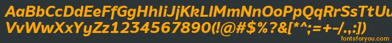AminoBoldItalic Font – Orange Fonts on Black Background