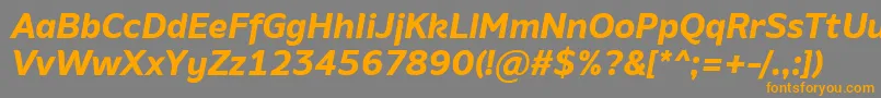 AminoBoldItalic Font – Orange Fonts on Gray Background