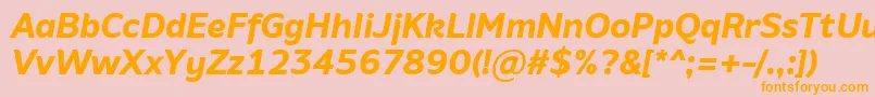 AminoBoldItalic Font – Orange Fonts on Pink Background