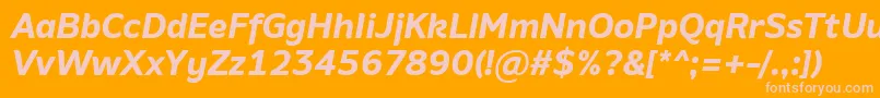 AminoBoldItalic Font – Pink Fonts on Orange Background