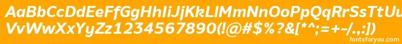 AminoBoldItalic Font – White Fonts on Orange Background
