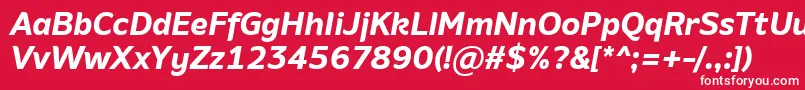 AminoBoldItalic Font – White Fonts on Red Background