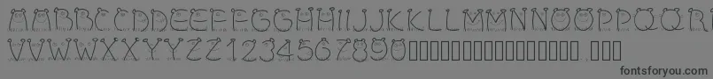 Pwchildren Font – Black Fonts on Gray Background