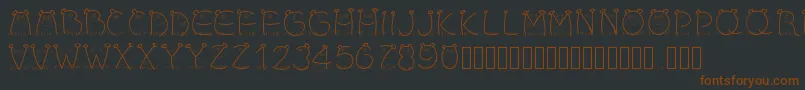 Pwchildren Font – Brown Fonts on Black Background