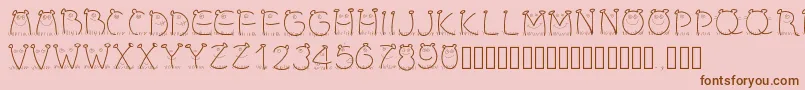 Pwchildren Font – Brown Fonts on Pink Background