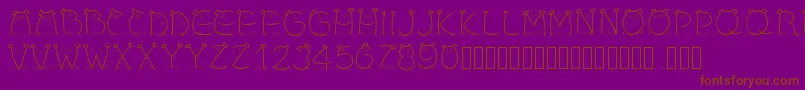 Pwchildren Font – Brown Fonts on Purple Background