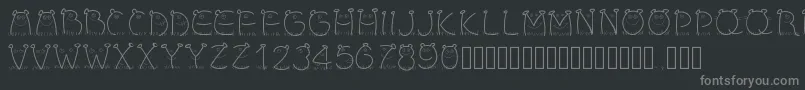 Pwchildren Font – Gray Fonts on Black Background